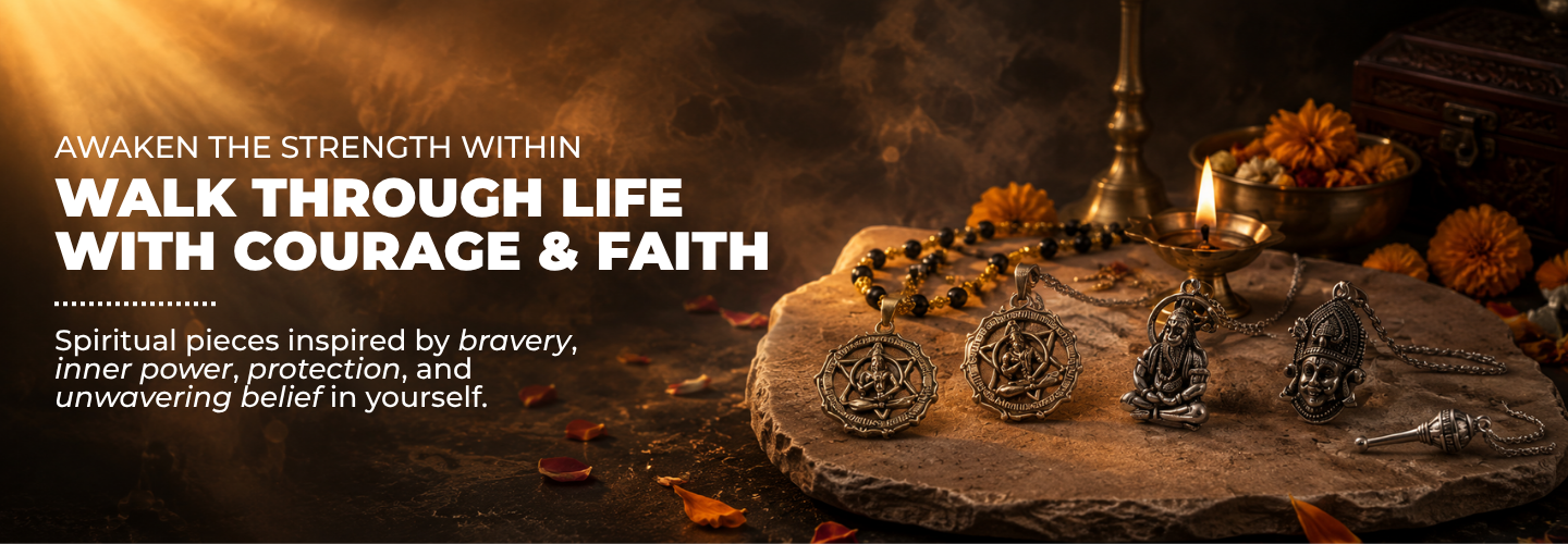 Courage Crystal & Devotional Jewelry – Strength & Protection | Saadhak