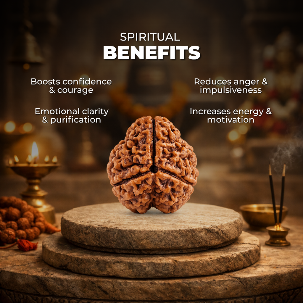 3 Mukhi Lab Tested Certified Rudraksha