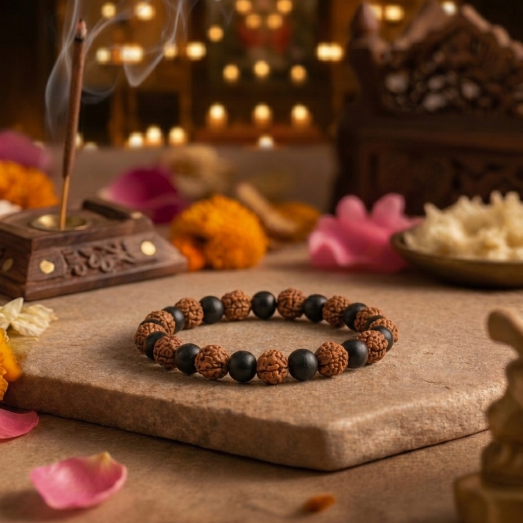 Karungali + Rudraksha Bracelet