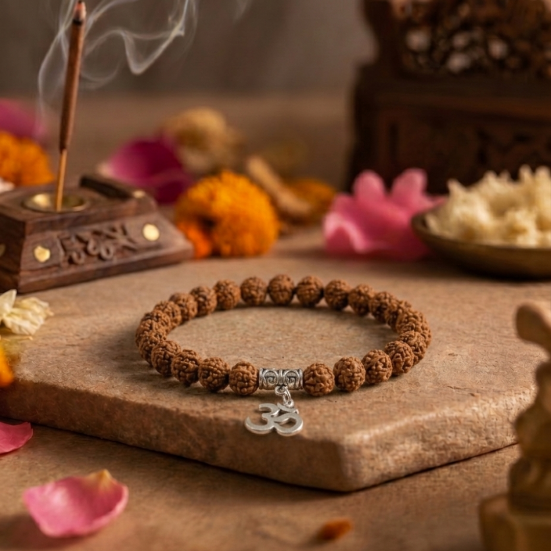 Rudraksha Om Bracelet