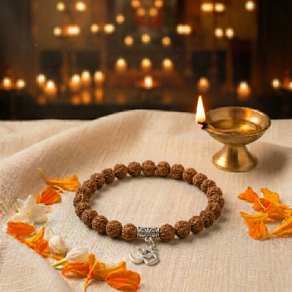 Rudraksha Om Bracelet