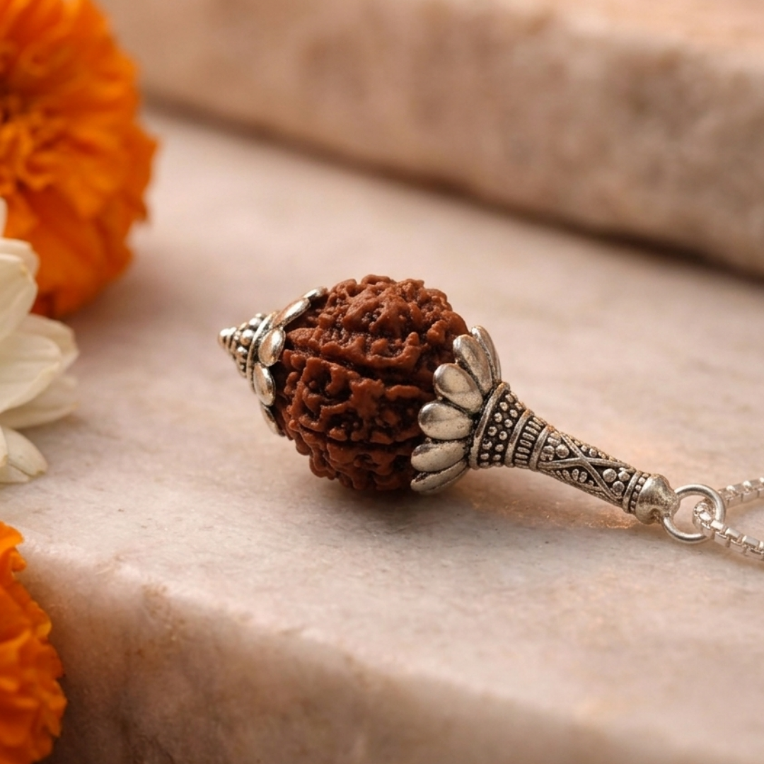 Rudraksha Hanuman Gada Pendant