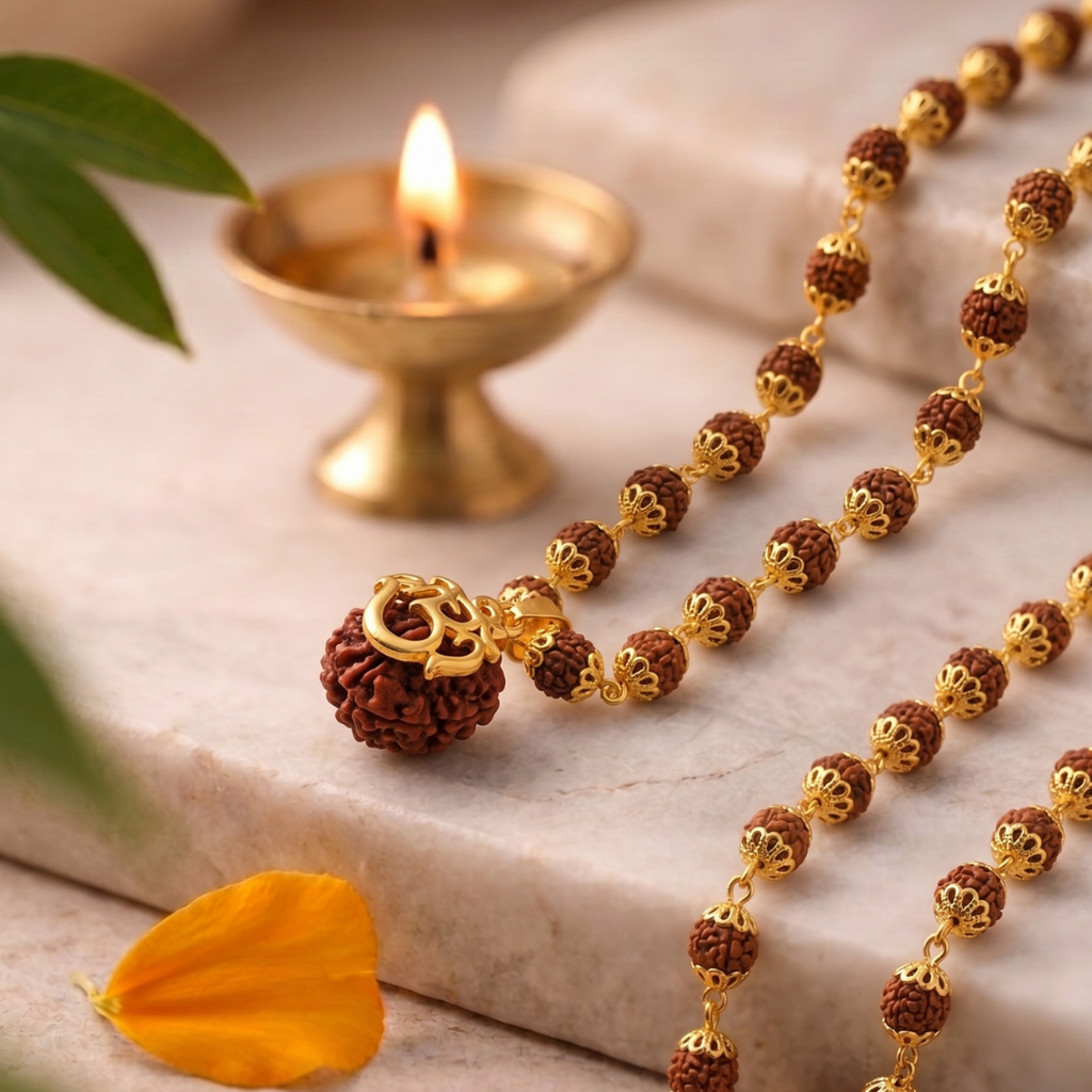 Shri Om 7 Mukhi Rudraksha Mala