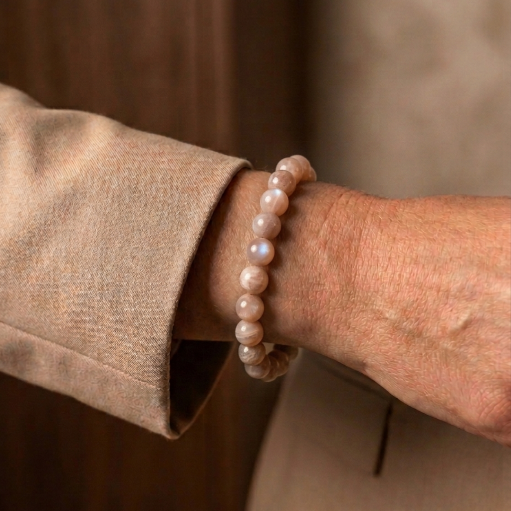 Natural Pink Moonstone Bracelet