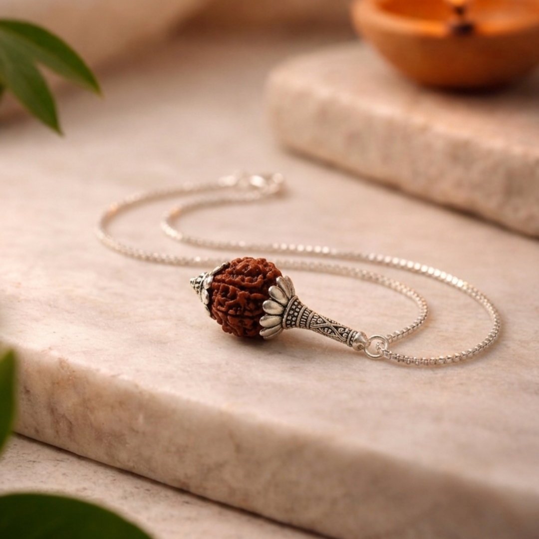 Rudraksha Hanuman Gada Pendant