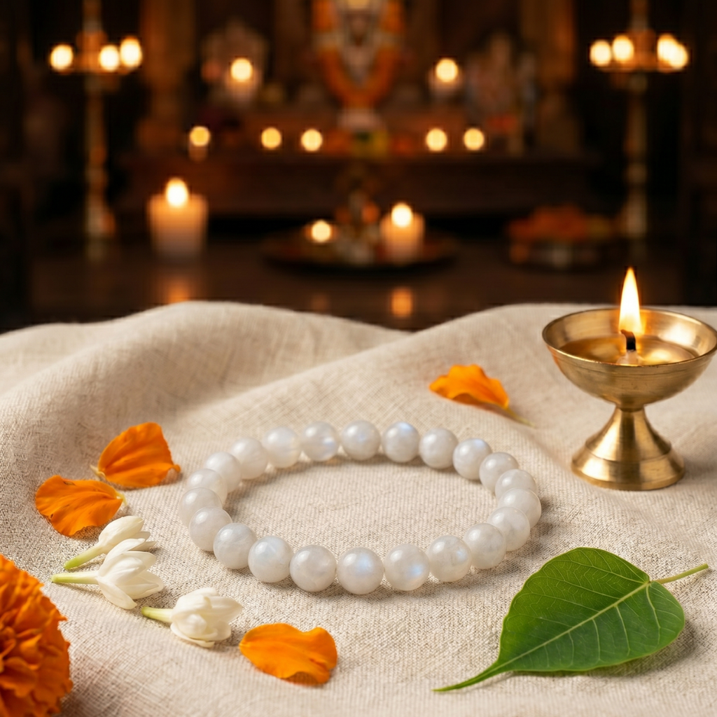 White Moonstone Bracelet