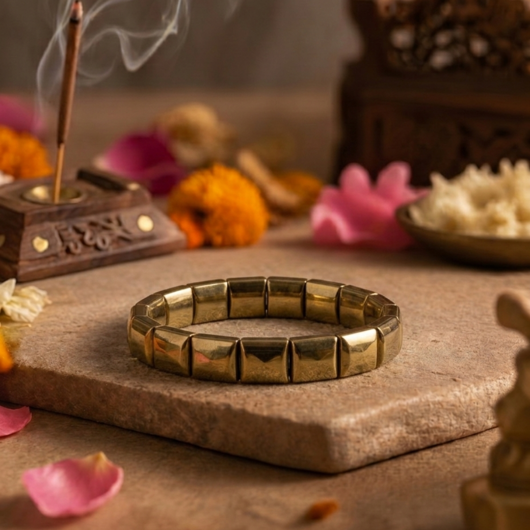 Golden Hematite Tile Bracelet