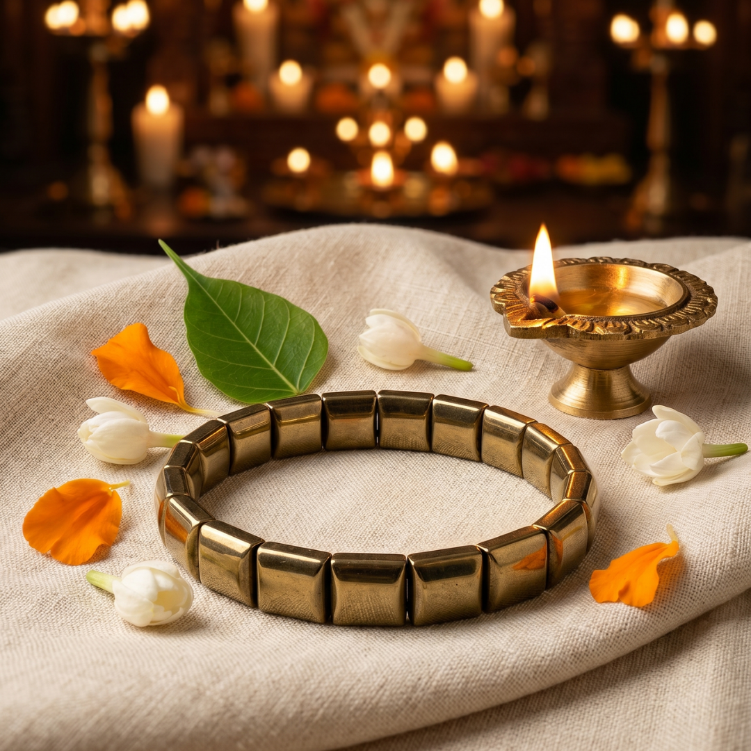 Golden Hematite Tile Bracelet