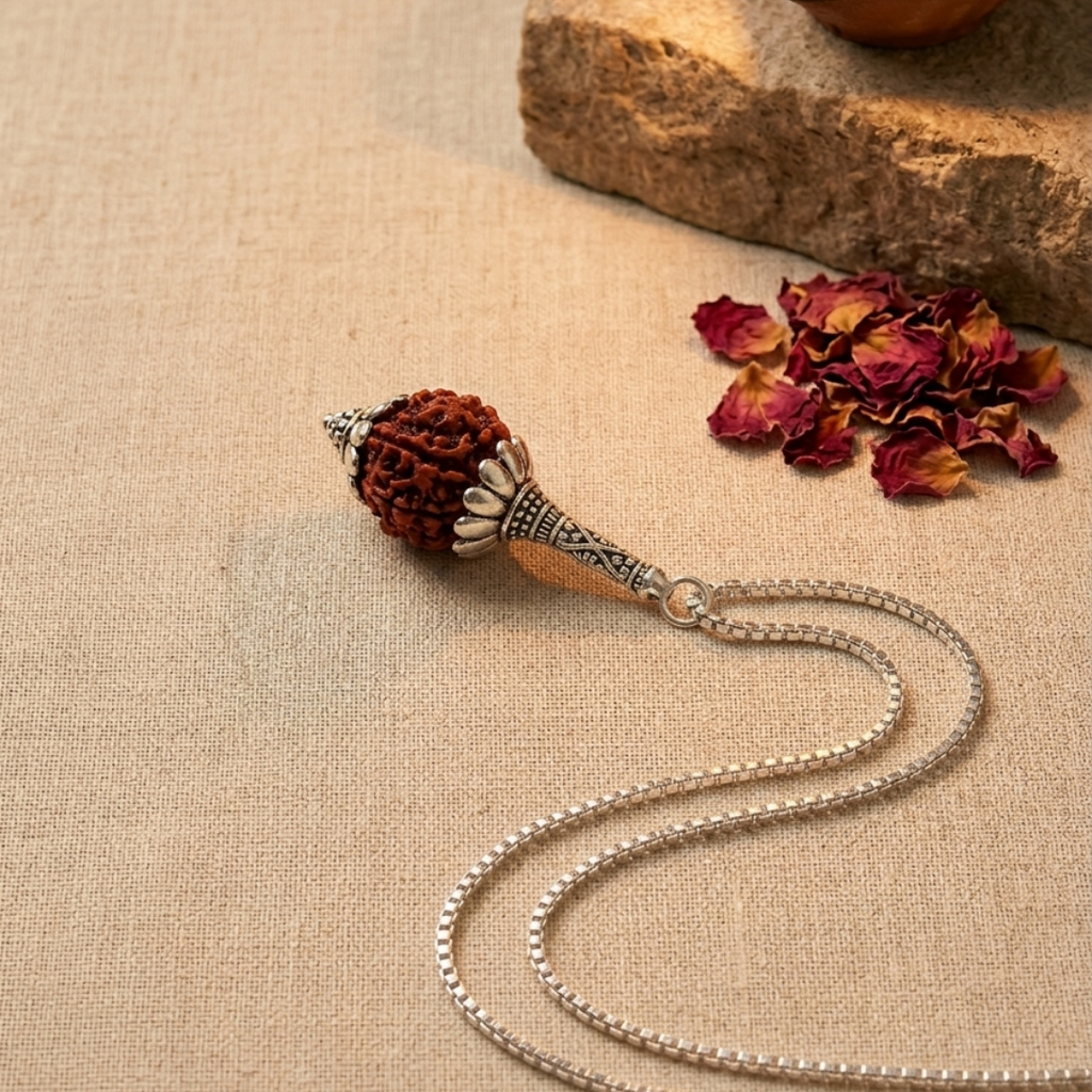 Rudraksha Hanuman Gada Pendant