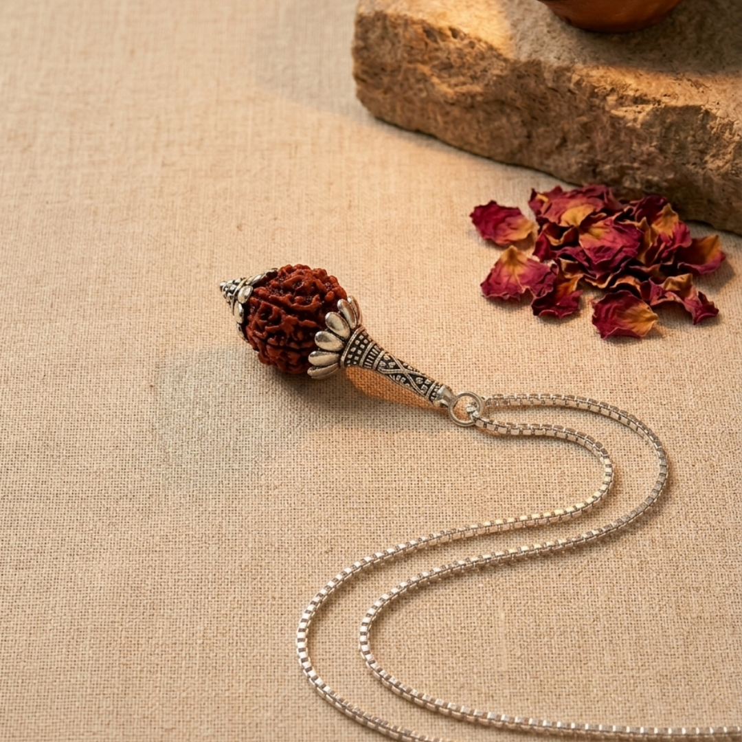 Rudraksha Hanuman Gada Pendant