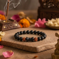 Karungali & Rudraksha Combination with Damru Bracelet