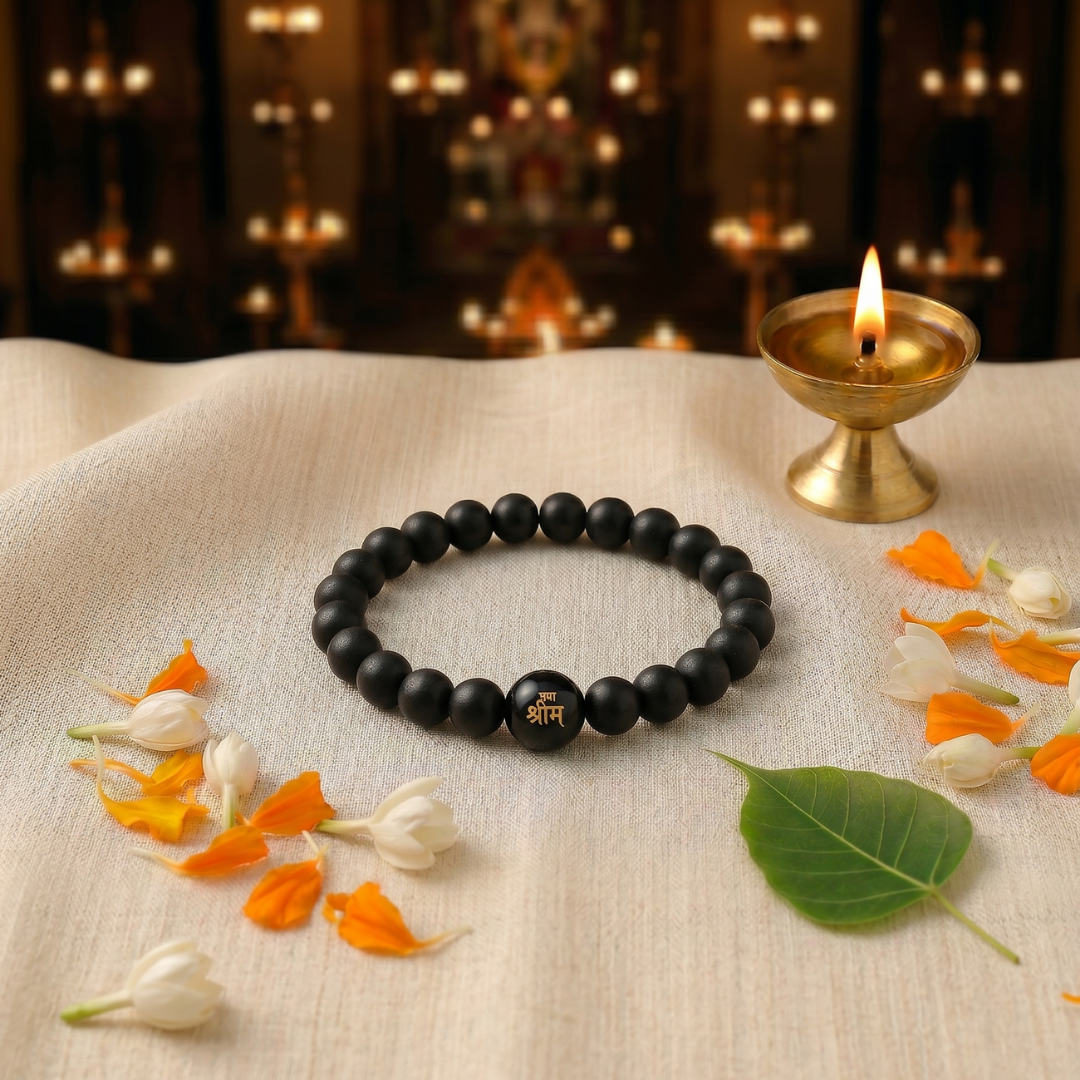 Karungali Bracelet with Jai Shri Ram Print