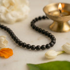 Karungali mala by Saadhak with durable elastic thread, handcrafted for grounding, protection, and everyday spiritual wear.