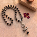 Authentic Karungali Mala with Trishul Nandi Pendant for spiritual protection and everyday wear