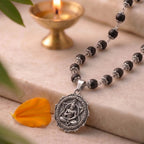Meditating Hanuman silver pendant by Saadhak symbolizing devotion, strength, protection, and everyday spiritual wear.