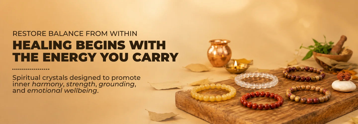 Explore spiritual jewellery for health and well-being by Saadhak featuring handcrafted malas, bracelets, and sacred accessories.