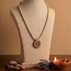 Shri Sita Ram engraved Tulsi mala by Saadhak with sacred Tulsi beads for devotion, peace, spiritual growth, and daily wear.